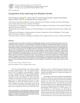 Cytogenetics of Two Hylid Frogs from Brazilian Cerrado