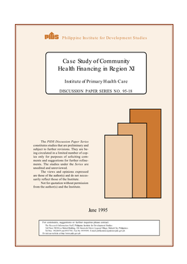 Case Study of Community Health Financing in Region XI