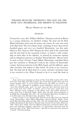 William Mcclure Thomson's the Land and the Book (1859)