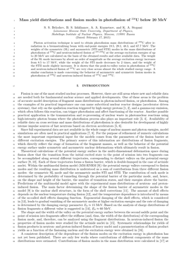 Mass Yield Distributions and Fission Modes in Photofission of 238U