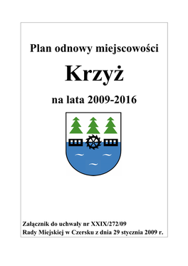 Plan Odnowy Miejscowości Na Lata 2009-2016