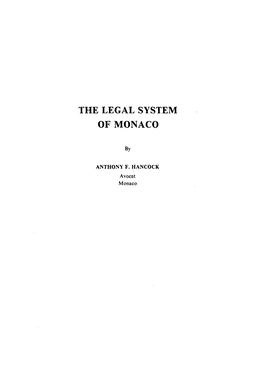 The Legal System of Monaco