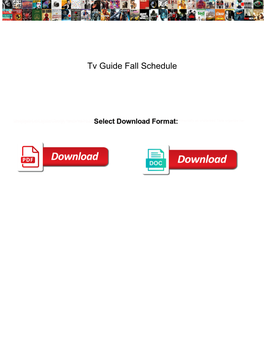 Tv Guide Fall Schedule