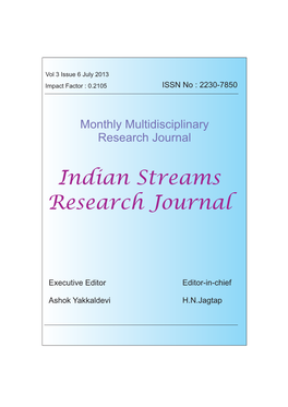 Indian Streams Research Journal