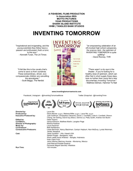 Inventing Tomorrow