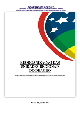 Reorganização Das Unidades Regionais Do Deagro