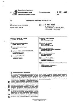 Process for Producing L-Phenylalanine