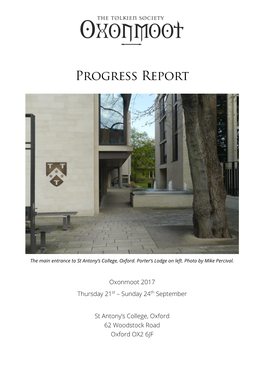 Oxonmoot Progress Report