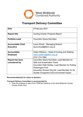 Transport Delivery Committee