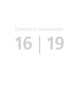 Directorio Generación 16 | 19 Introducción