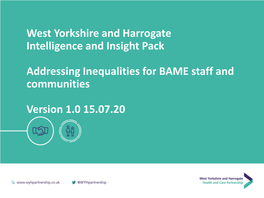 BAME Population Intelligence Pack