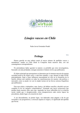Linajes Vascos En Chile