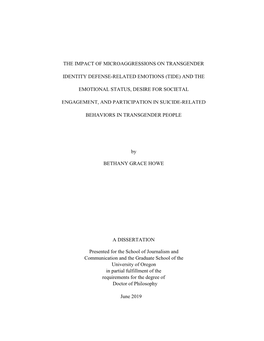 The Impact of Microaggressions on Transgender