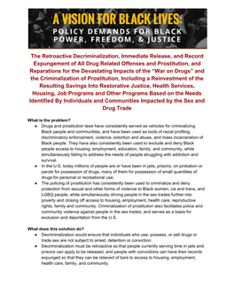 The Retroactive Decriminalization, Immediate Release, and Record