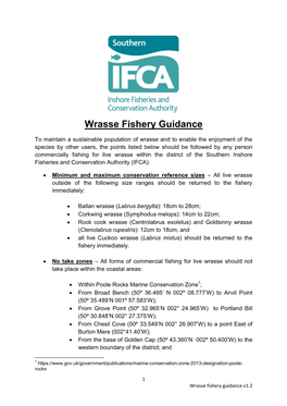 Wrasse Fishery Guidance