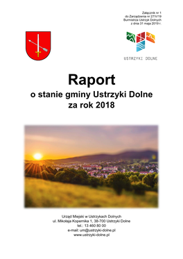 Raport O Stanie Gminy Ustrzyki Dolne Za Rok 2018