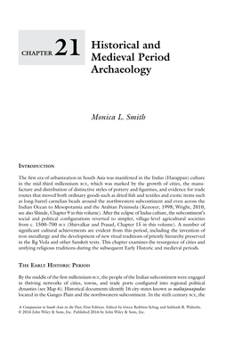 Historical and Medieval Period Archaeology