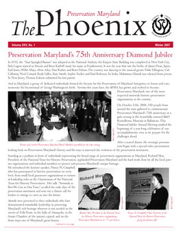 Preservation Maryland Thephoenix Volume XXV, No