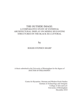 A Comparative Study of External Architectural Display on Middle Byzantine Structures on the Black Sea Littoral