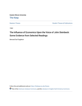 The Influence of Economics Upon the Voice of John Steinbeck: Some Evidence from Selected Readings