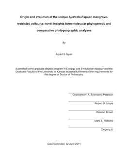 Origin and Evolution of the Unique Australo-Papuan Mangrove