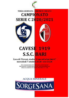 Cavese 1919 S.S.C. Bari