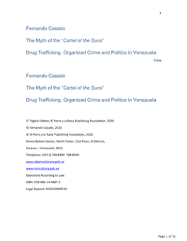 Fernando Casado the Myth of the “Cartel of the Suns”