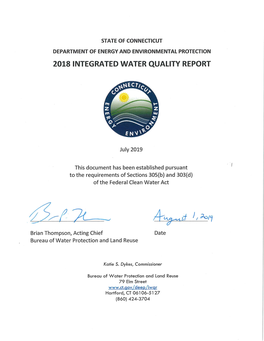 2018 Integrated Water Quality Report As Not Supporting for Recreation Due to the Presence of Fecal Bacteria