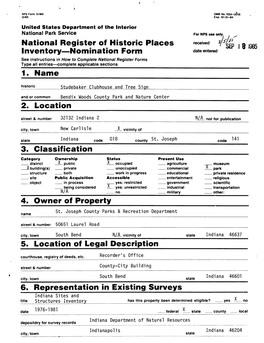 National Register of Historic Places Inventory—Nomination Form Studebaker Clubhouse Continuation Sheet and Tree Sign Item Number 7 Page