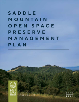 Saddle Mountain Open Space Preserve Management Plan (PDF)