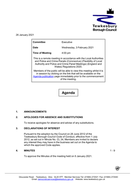 (Public Pack)Agenda Document for Executive, 03/02/2021 16:00