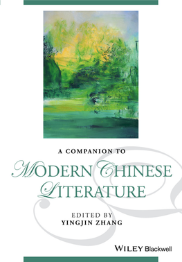 A Companion to Modern Chinese Literature Blackwell Companions to Literature and Culture