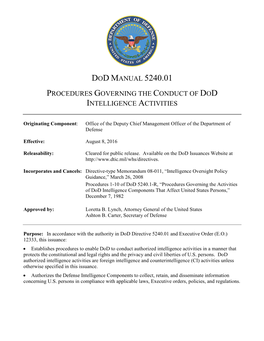 Dod Manual 5240.01