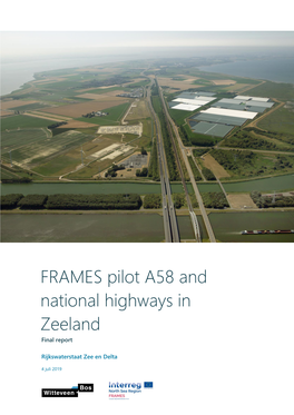 FRAMES Pilot A58 and National Highways in Zeeland Final Report