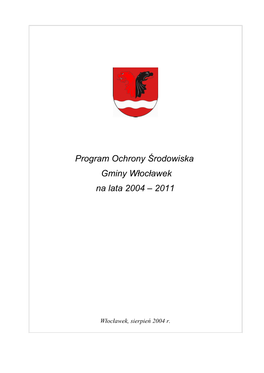 Program Ochrony Środowiska Gminy Włocławek Na Lata 2004 – 2011