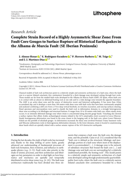 Research Article Complete Strain Record of A