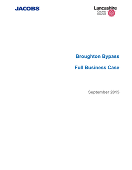 Broughton Bypass Full Business Case 18 Sept 2015