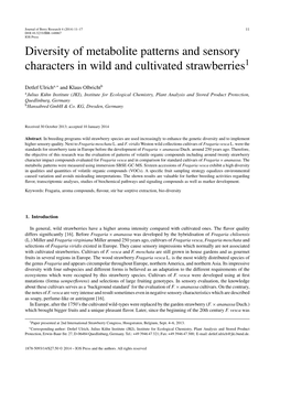 Gether ﬁve Separated Harvests Were Collected and Analyzed to Examine the Inﬂuence of Date of Harvest on the Volatile Patterns