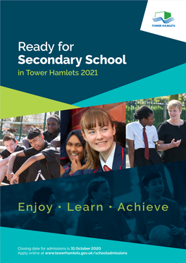Ready for Secondary School in Tower Hamlets 2021