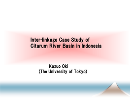 Inter-Linkage Case Study of Citarum River Basin in Indonesia