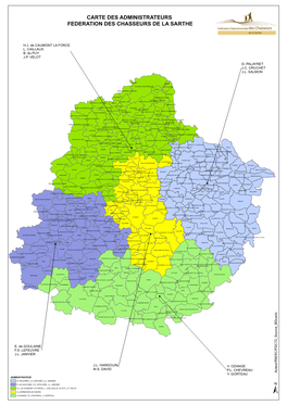 Carte Des Administrateurs Federation Des Chasseurs De La Sarthe