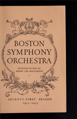 Boston Symphony Orchestra Concert Programs, Season 71, 1951-1952