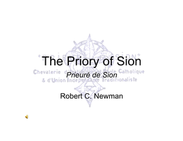 The Priory of Sion Prieuré De Sion