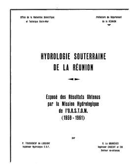 Hydrologie Souterraine De La Réunion