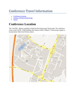 Conference Travel Information