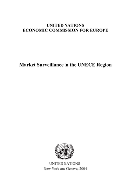 Market Surveillance in the UNECE Region