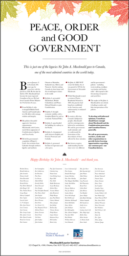 Happy Birthday Sir John A. Macdonald – and Thank You