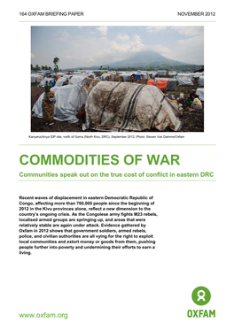 Commodities of War: Communities Speak out on the True Cost of Conflict