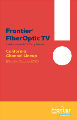 Frontier TV Lineups