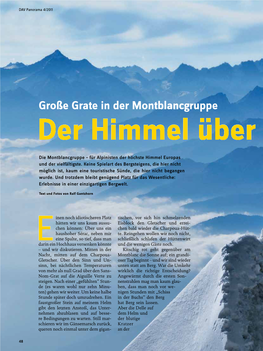 Große Grate in Der Montblancgruppe Der Himmel Über Chamonix